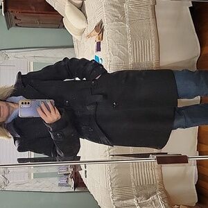 Liz Claiborne, size medium, grey wool blend coat